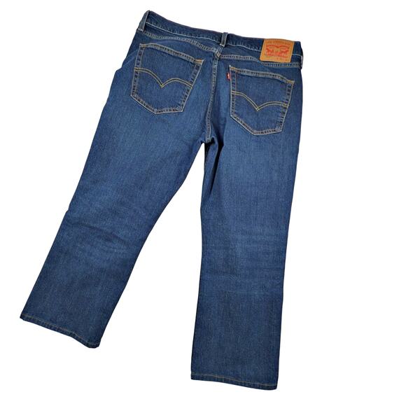 Levi's 514 Men's (36x30) 36x23 Straight Dark Wash Denim Jeans Hemmed Short - Picture 3 of 6